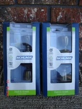 Schlage 2 Bed & Bath & 2 Hall & Closet Georgian Knob Antique Brass Finish