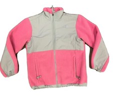 North Face Girls Pink Fleece Jacket Polartec Recycled Size Large