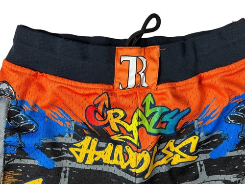 Crazy Handles Kids Youth Athletic Shorts Size M Colorful Graffiti Print Artsy - Picture 3 of 7