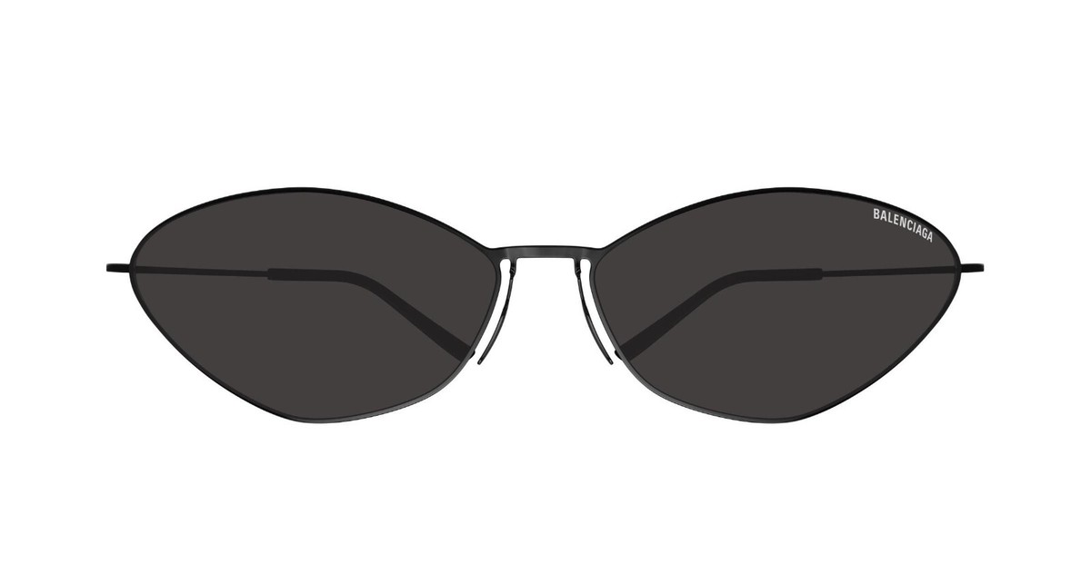サングラス BALENCIAGA Balenciaga - BB0350S-001 - BLACK-BLACK-GREY Balenciaga BB0350S Black/Grey (001) Sunglasses | eBay