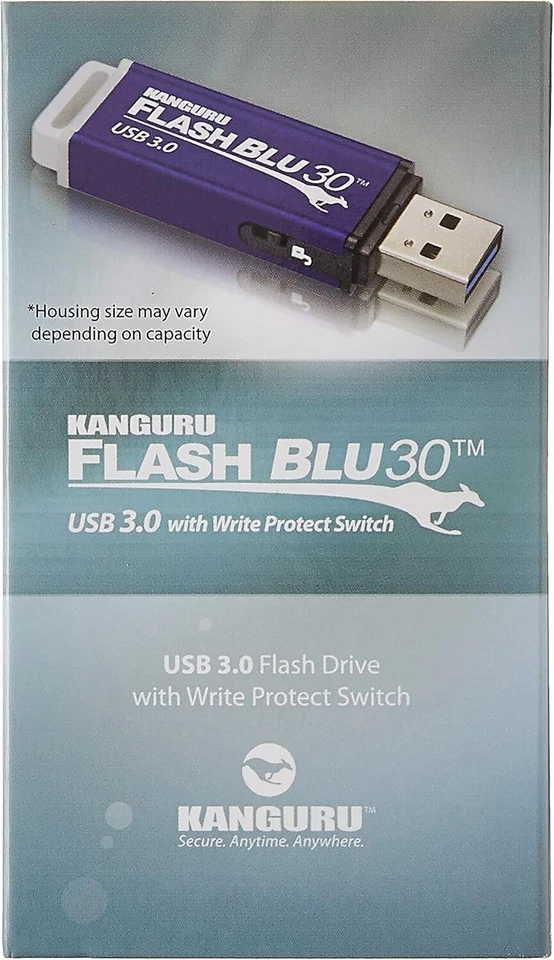 Kanguru Flashblu30 – 32Gb Usb Flash Drive – Physical Write Protection Personal - Image 3 of 4