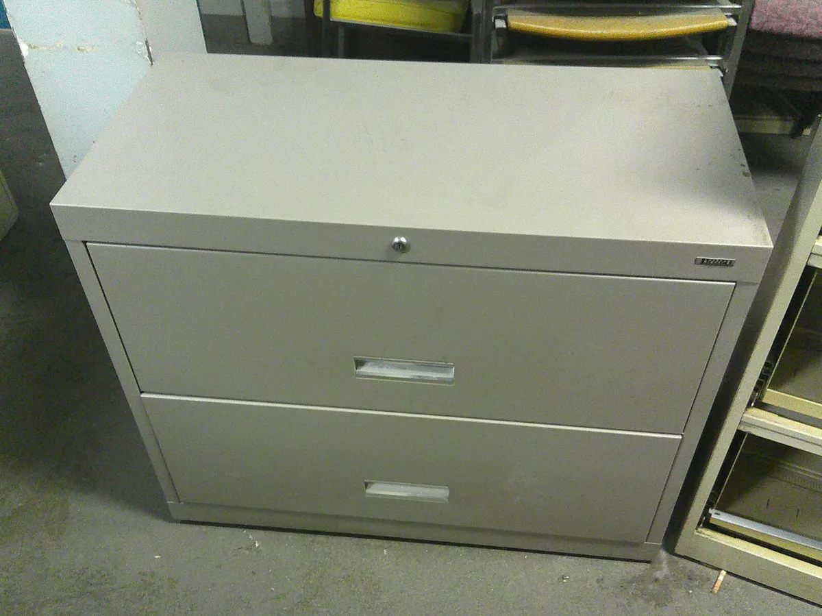 Lateral Two Drawer File Cabinet 18 by 36 by 29 Tall Used eBay