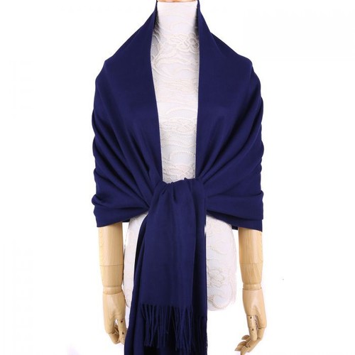 Women Scarf Pashmina Wool Thick Warm Plain Ladies Neck Shawl Head Wrap Scarves - Picture 78 of 83