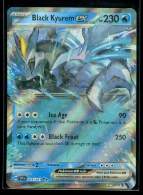 Pokemon BLACK KYUREM EX 048/191 - Surging Sparks - ULTRA RARE HOLO