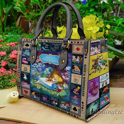 Alice in Wonderland Vintage Handbag, Disney Shoulder Bag, Disney Women Handbag, Gift For Her