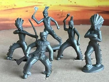 REL RECAST 2.5" PIONEER & INDIANS REISSUE- 12 FIGURES, 5 POSES