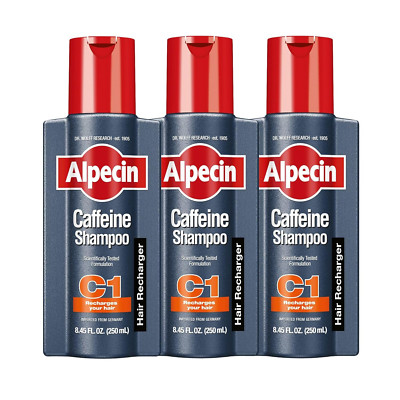 C1 Caffeine Shampoo, 8.45 Fl Oz (Pack of 3), Caffeine Shampoo Cleanses the Scalp