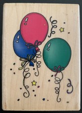 Inkadinkado Party Balloons Rubber Stamp