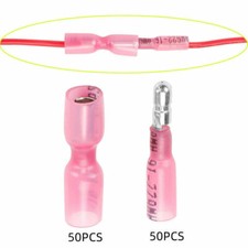 100x Waterproof 22-16Ga Heat Shrink Wire Connectors Male Female Bullet Terminals