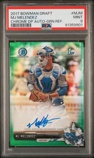 2017 Bowman Draft Chrome Draft Autograph MJ Melendez Green Refractor RC PSA 9