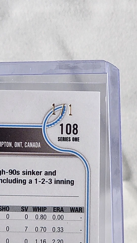 2022 Topps Series 1 1st Edition ZACH POP Platinum Foil 1/1 Rookie Card - Image 4 of 4