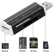 USB Memory Card Reader Adapter All In One for Micro SD MMC SDHC TF M2 MS Duo