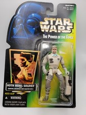 Star Wars Hoth Rebel Soldier Power of the Force Green Card Hologram 3.75 Inch