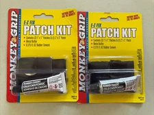 Lot Of 2 MONKEY GRIP 08812-M, E-Z Fix Patch Kit 4 Patches, Metal Buffer, Cement