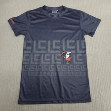 Little Ceasars Pizza Shirt Mens Small Gray Employee Uniform Short Sleeve Graphic