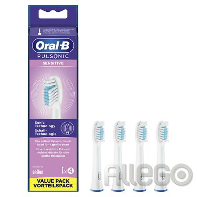 Oral-B Pulsonic Sensitive Aufsteckbürsten 4er weiß Ersatz Schallzahnbürste
