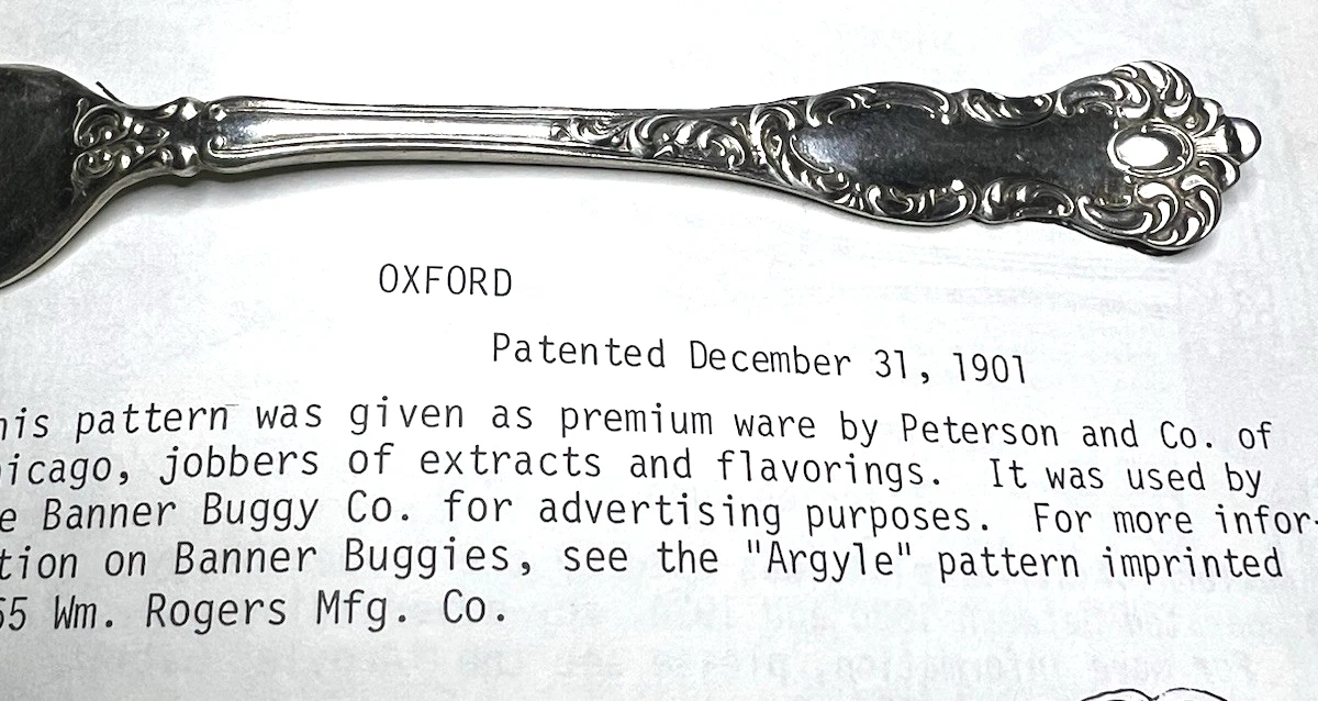 Wm ROGERS*OXFORD*LADLES-PUNCH, SOUP,OYSTER,GRAVY,SAUCE,CASSEROLE SPOON*1901