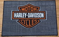 Harley-davidson Logo Door Entry Mat 18 X 27 New