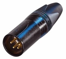 NEUTRIK - XLR Stecker, 4-polig, Schwarz