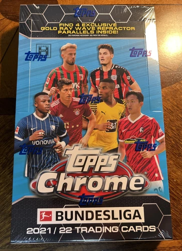2021/22 Topps Chrome Bundesliga Factory Sealed Hobby LITE Box-RAY WAVE PARALLELS