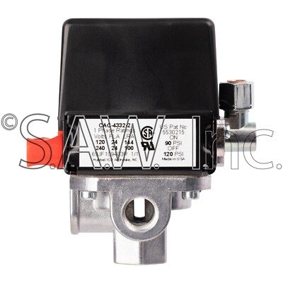 #ad CAC 4332 2 OEM DeWalt Craftsman Porter Cable 4 Port Pressure Switch 90 120 PSI $59.90