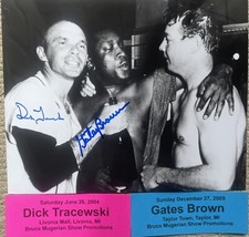1968 Detroit Tigers Autographed Gates Brown & Dick Tracewski 8x10 w COA
