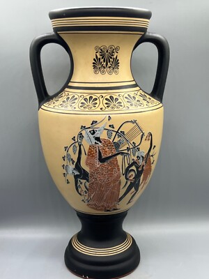 Collectable Home Decoration Old Greco Greek King Playing  Story Vase