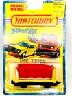 Matchbox Lesney Superfast Side Tipper in yellow and red, rare on card, mint!