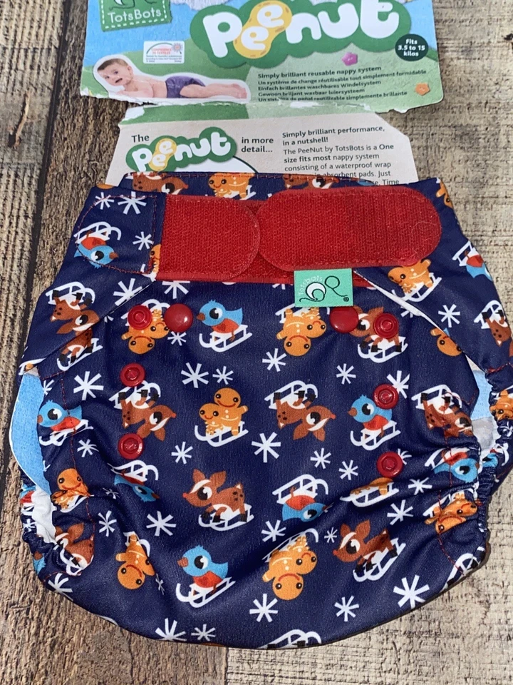 New Peenut Reusable Hybrid Baby Cloth Diaper Shell, Size 1 - Image 4 of 4