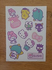 Hello Kitty Sanrio Kawaii Sticker Sheet For Decoration, Journal, Scrapbook