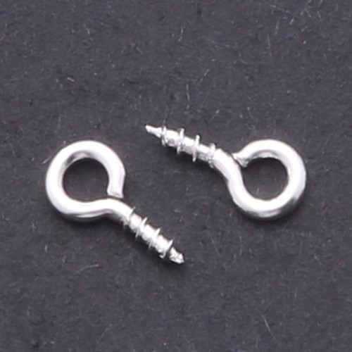 200pcs 4x9mm Gold/Silver/Bronze Metal Hole Eyelets Screw Bails Top Pins Hooks - Picture 6 of 10