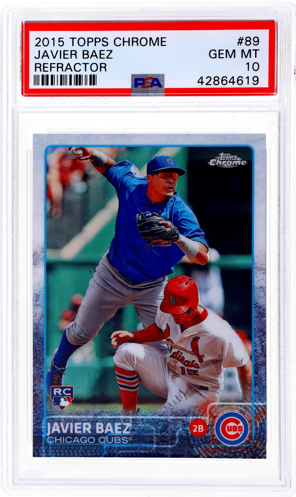 2015 Topps Chrome Javier Baez Refractor #89 PSA 10
