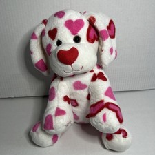BUILD A BEAR Hugs A Plenty Heart Puppy Dog Plush Stuffed Animal Valentine 2012