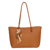 Gallantry, Handtasche FüR Damen Mit Geflochtenem Muster Und Schal, Braun