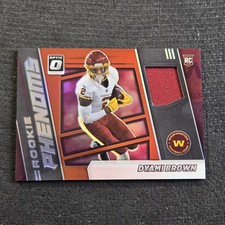 2021 Panini Donruss Optic Football Dyami Brown Rookie Phenoms Patch Card RPH-23. rookie card picture