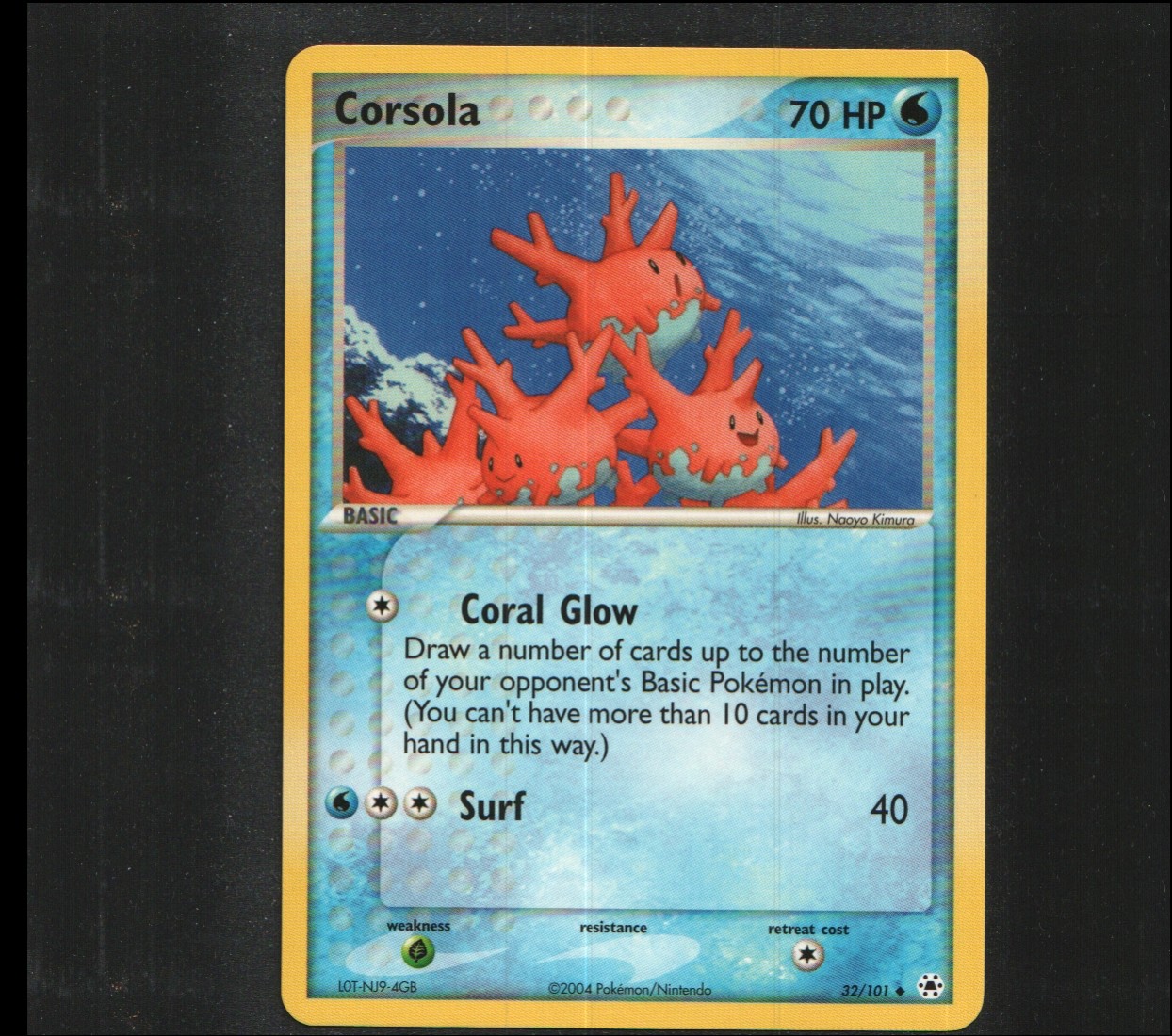 Corsola Uncommon Hidden Legends 32/101 NM Naoyo Kimura