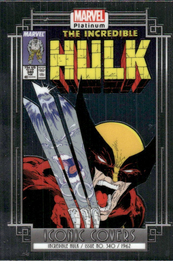 Incredible Hulk #IC12 Marvel 2023 Upper Deck Platinum Iconic Covers trading card — raw and PSA graded price guide