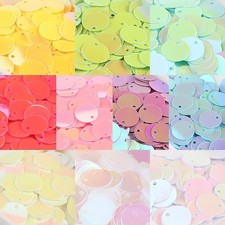 200Pcs 10 Colors Flat Sequin Paillettes Round Loose Sequins Assorted AB Color...