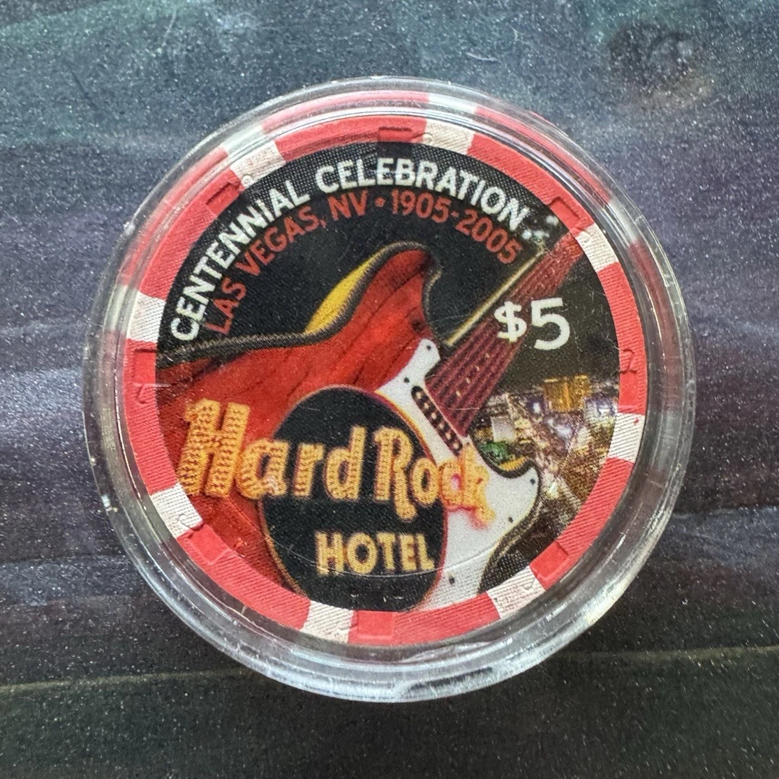 Hard Rock Chip In Collectible Individual $5 Casino Chips for sale 