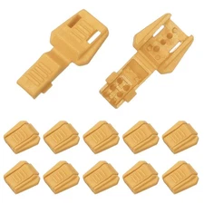 0.5" Zipper Pull Cord Lock, Plastic Shoe Lace End Clips, 12 Pack Dark Yellow