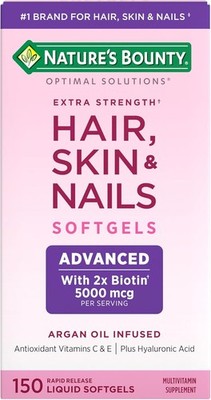 Nature's Bounty Advanced Hair, Skin & Nails, Argan-Infused Vitamin Supplement wi