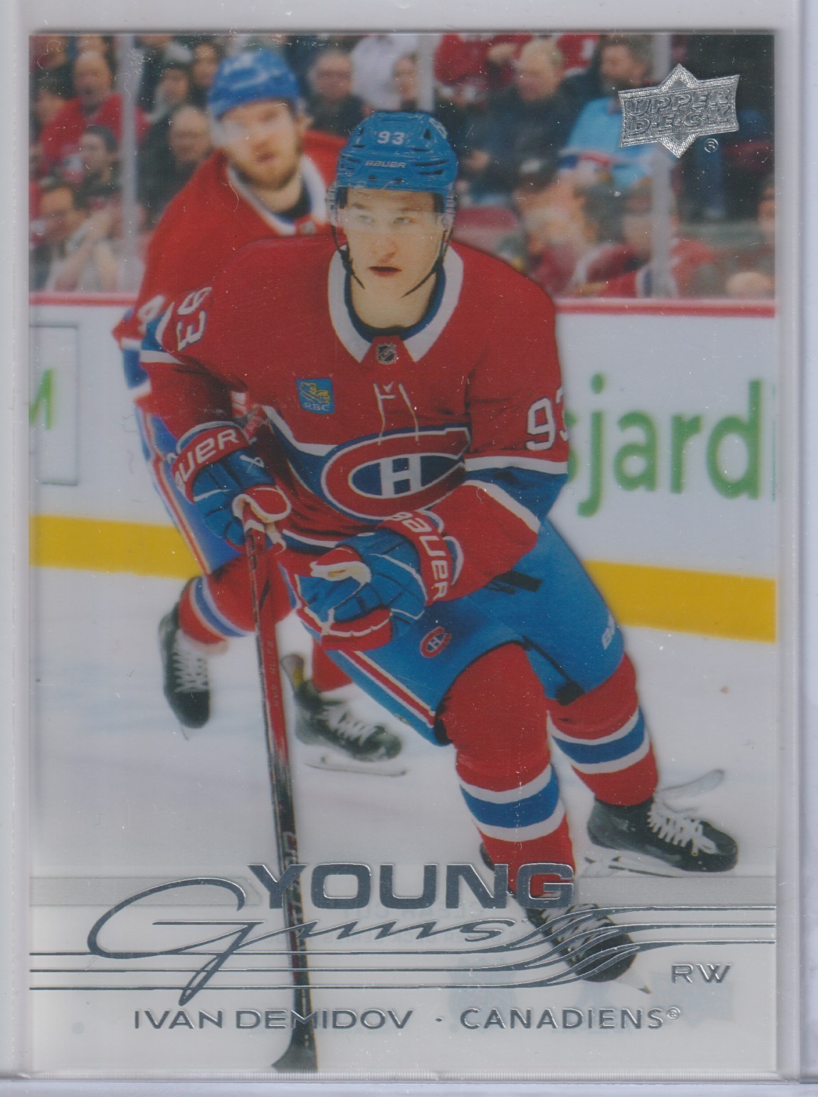 25-26 IVAN DEMIDOV RC UPPER DECK S1 YOUNG GUNS CLEAR CUT ROOKIE #205 CANADIENS