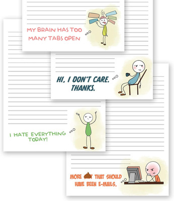 Super Funny Notepads - Hilarious Office Gift for Your Women Coworkers - Set of 4