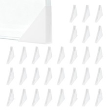 30Pcs 6x35mm Triangle Right Angle Plastic Glass Corner Protector, White