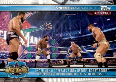 2019 Topps WWE Road to Wrestlemania - Jinder Mahal Defeats Randy Orton #93