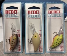 Rebel Fishing Lure Deep Wee-R Crankbait Bundle 3pc Lot Brand New On Card