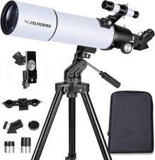 Telescope for Adults High Powered, 80mm Aperture 600mm AZ Mount Refractor Telesc