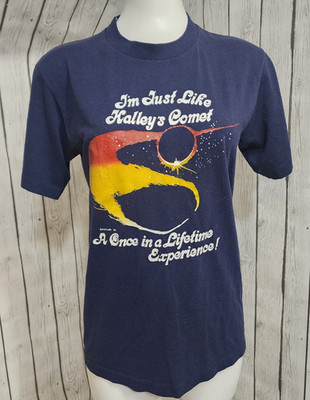 Vintage 1983 Halley s Comet T-Shirt Russell JetTee Single Stitch Space Tee
