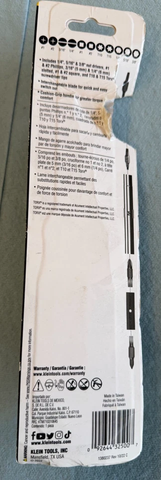 Klein Tools 11 合 1 多位螺丝刀/螺母起子 - 全新 — 第 2/2 张图片