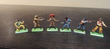 Britains Deetail 7640 Cowboys Complete 6 Pose Set Vintage Made in England 54mm